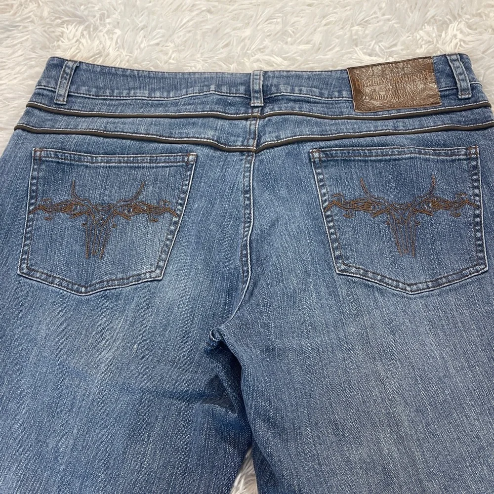 Harley-Davidson DENIM SEE MEASUREMENTS Jeans with Button Accents WOMENS 16